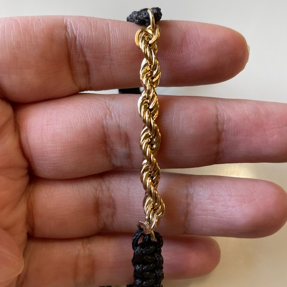 New Gold Chain by the Inch with Threaded Cord - Picture 2 of 2